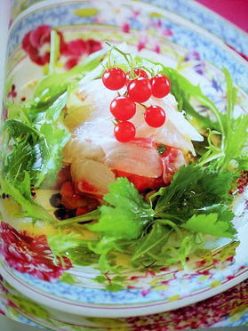 鯛のカルパッチョサラダ