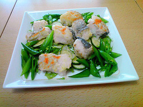 鱈とたっぷり野菜の炒め物