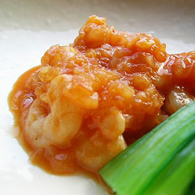 むきえびのえびチリ風