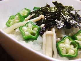 大根おろしのオクラのせ