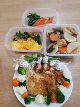 翌日分はタッパーに取り分け、冷蔵庫で保存