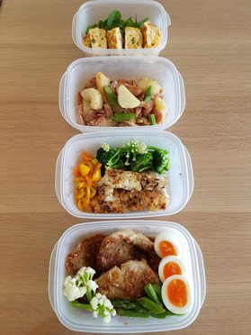 翌日分はタッパーに取り分け、冷蔵庫で保存